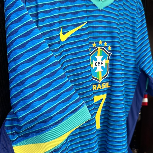 Vini Jr. Brazil National Team Nike 2024 Away Authentic Jersey - Blue - Picture 4 of 8